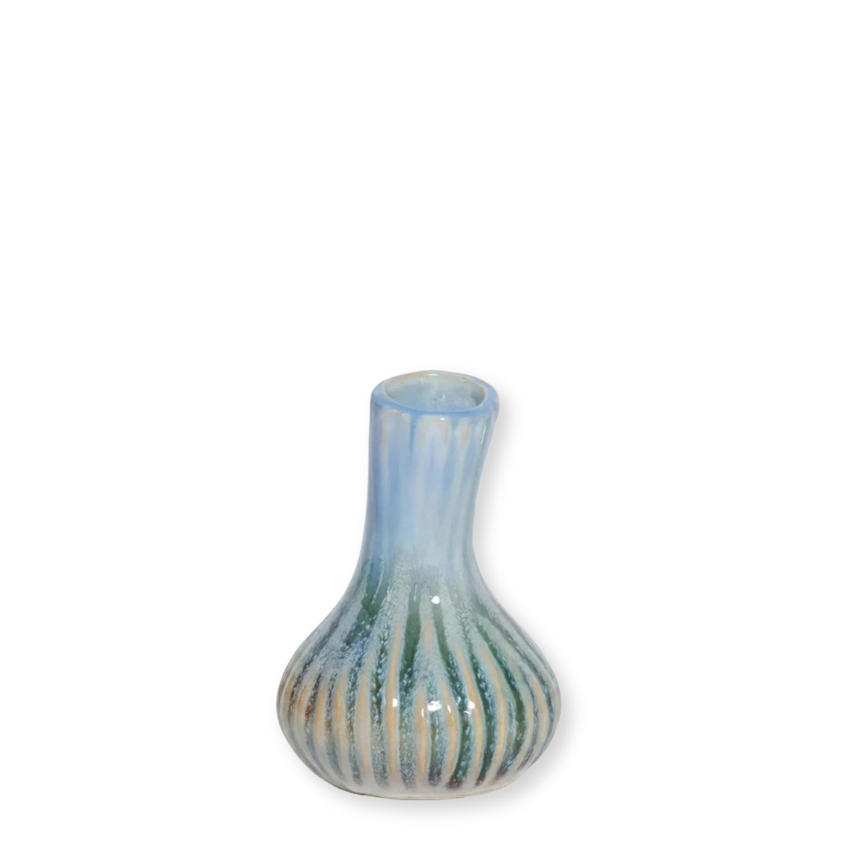 Ivyjean Bud Vase, Short Blue