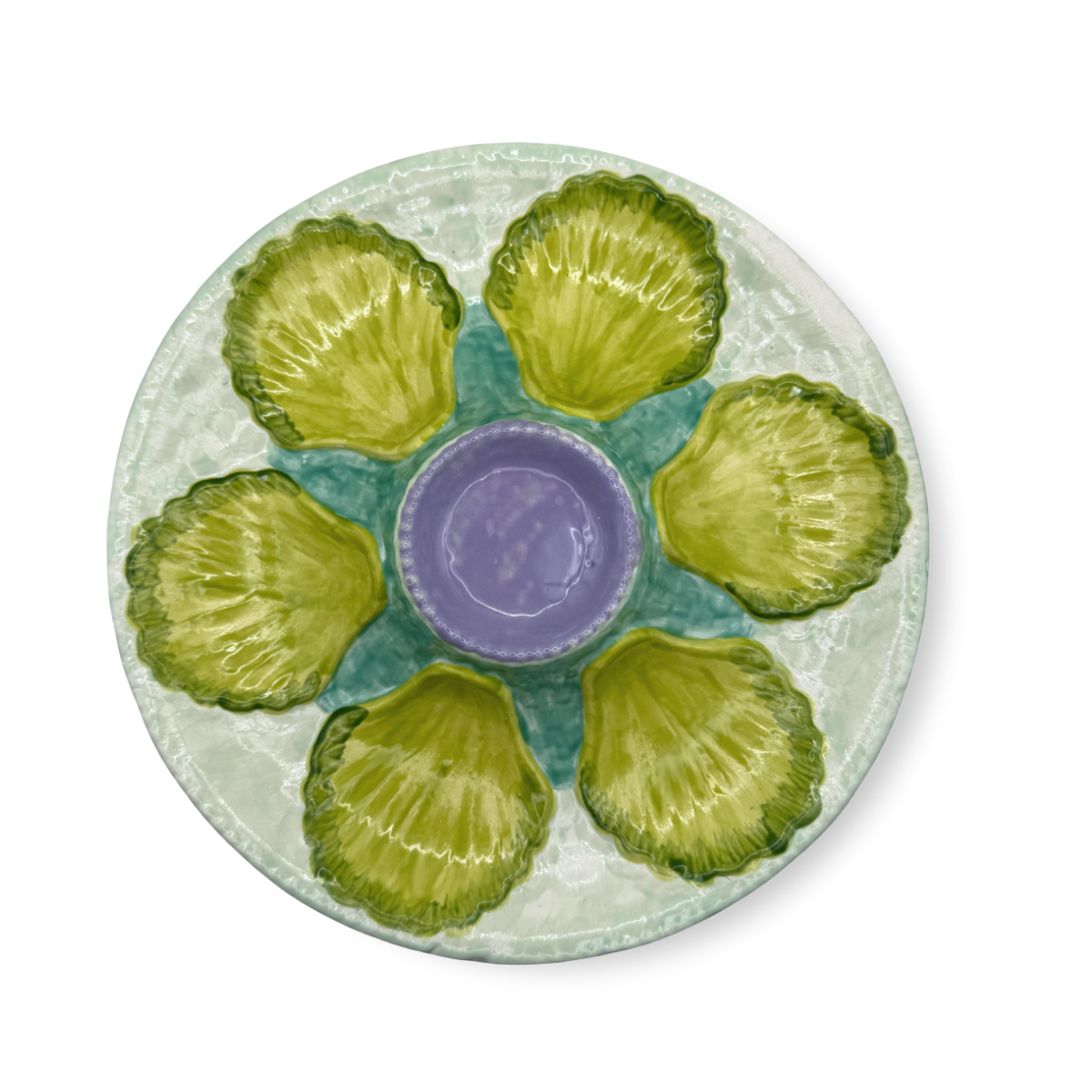 Hand-Painted Oyster Plate, Sally Green