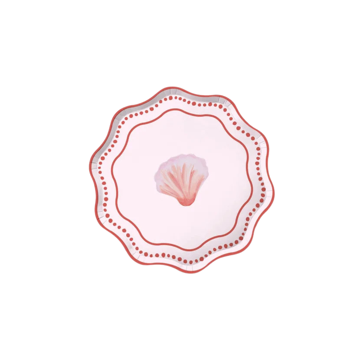 Sirena Duet Hors d'Oeuvres Paper Plate Set, Opaline