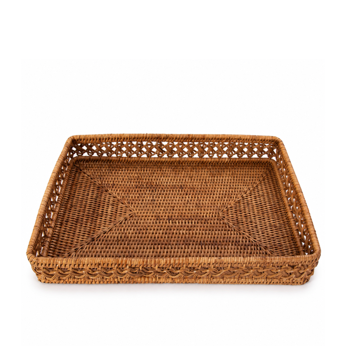 Enid Rectangular Rattan Tray