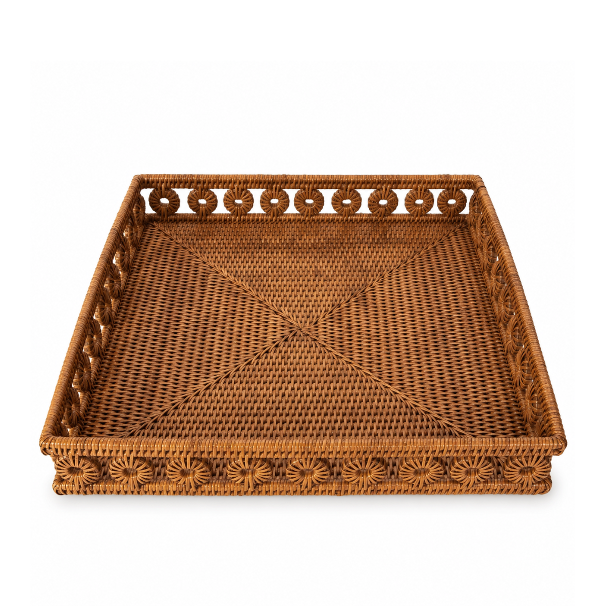 Diana Square Rattan Tray, Large