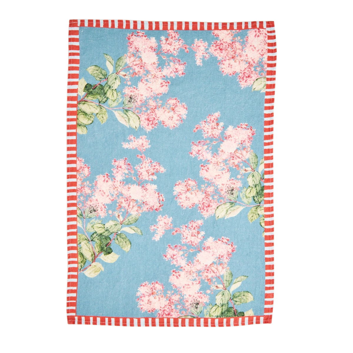 Hydrangea Branch Tea Towel, Blue