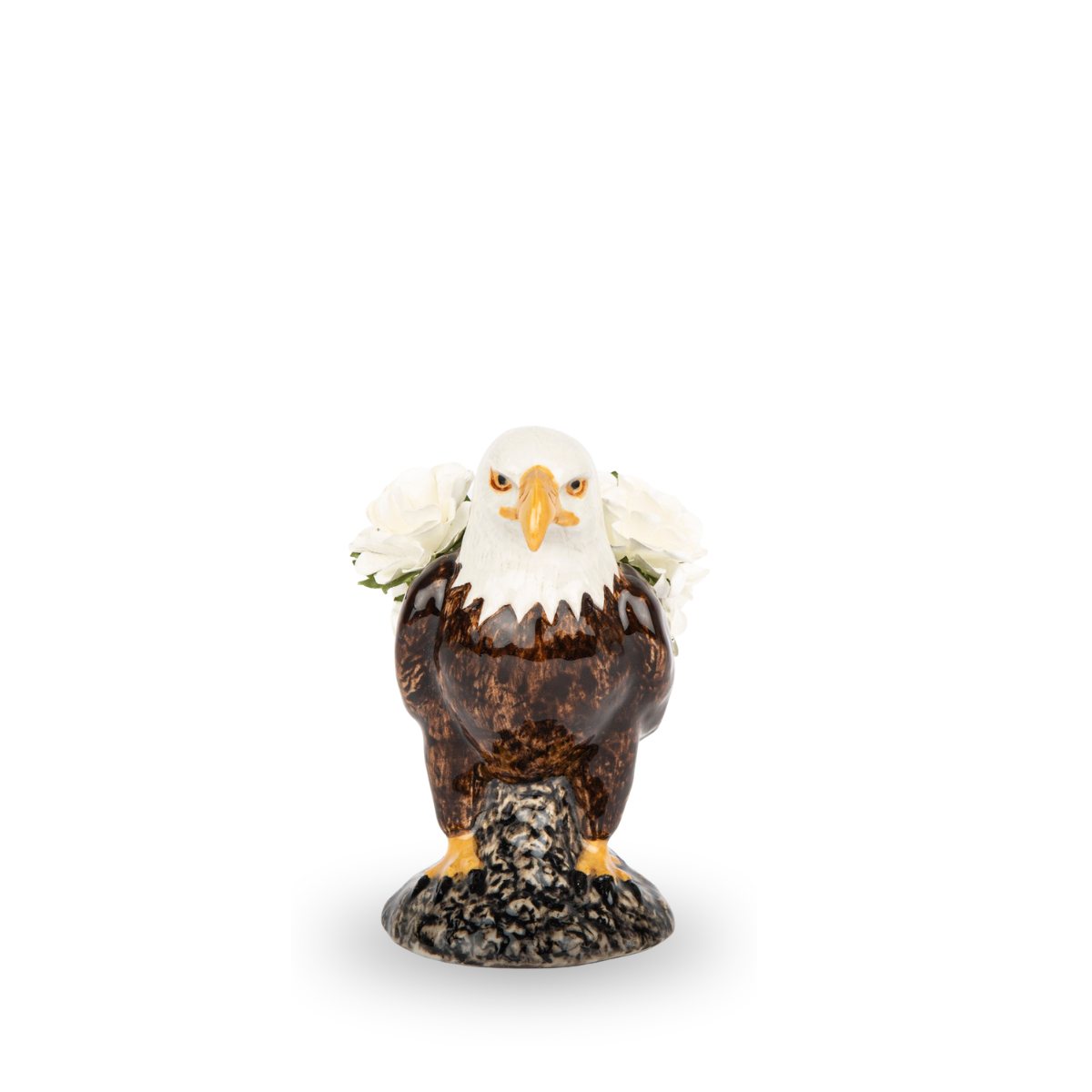 Quail Ceramics Bald Eagle Bud Vase