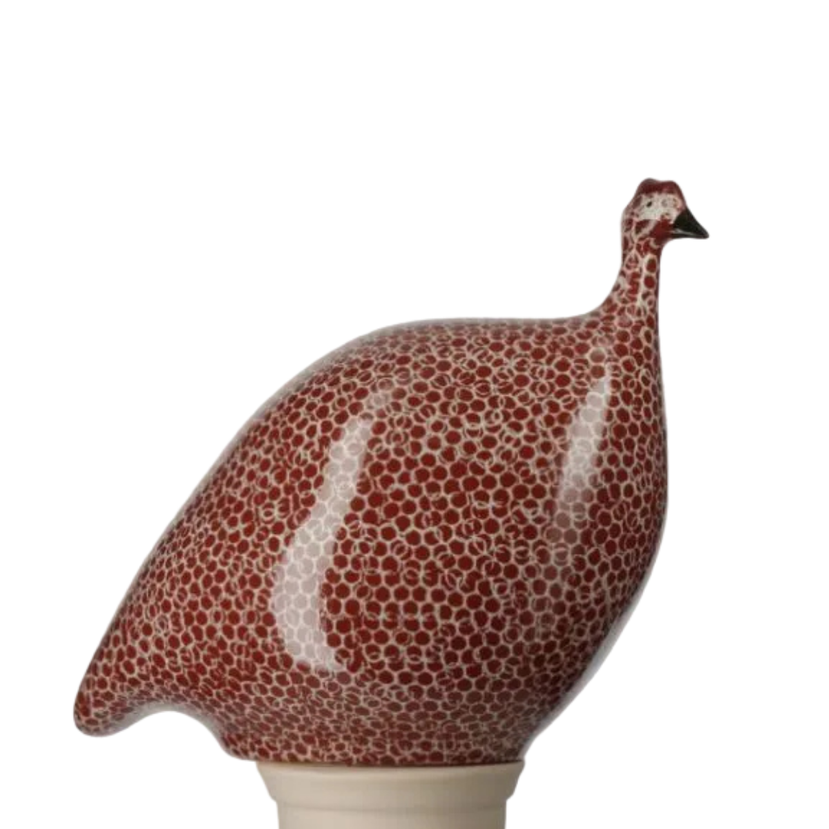 Speckled Bordeaux & White Guinea Hen, Large