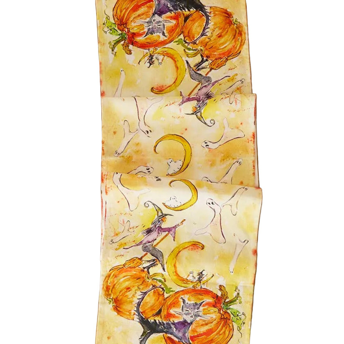 Boo! Watercolor Table Runner