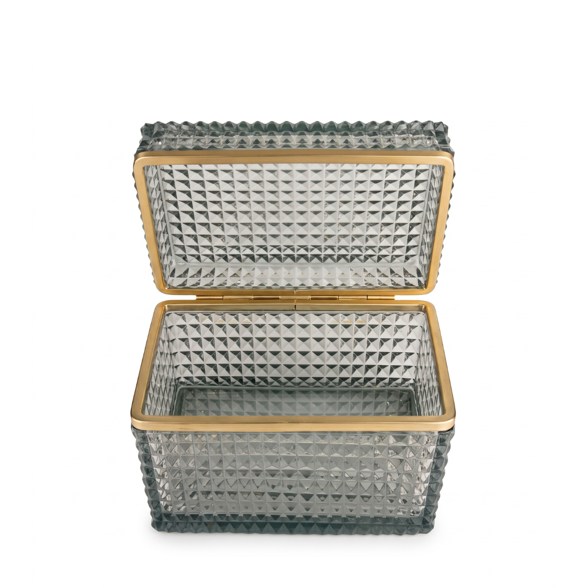 Celesta Pressed Glass Casket Box