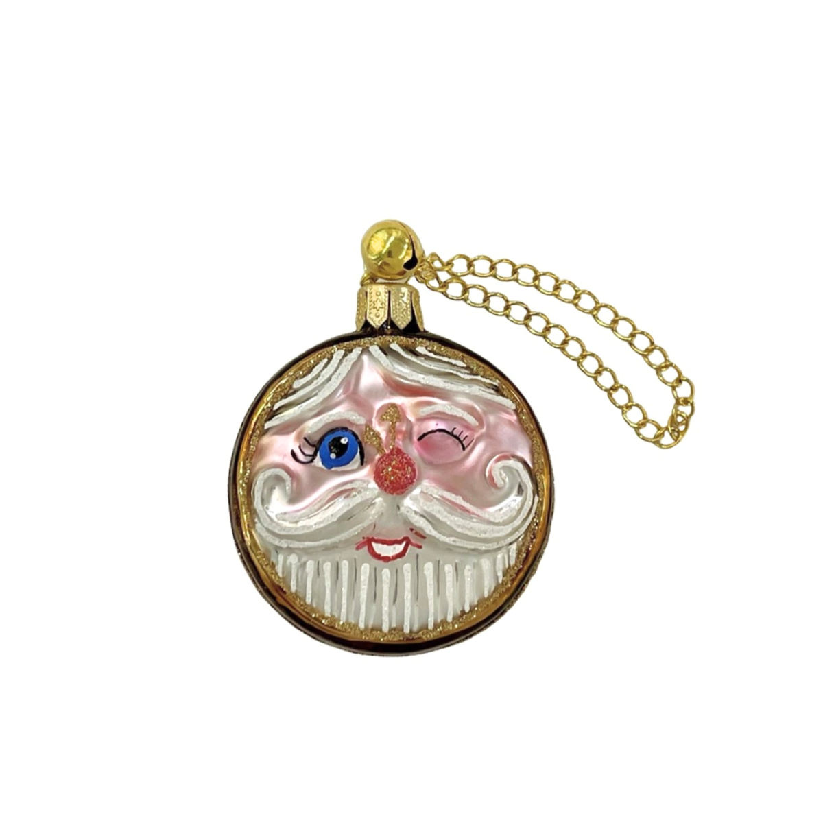 Jingle Nog Nick-o-Time Polish Glass Ornament