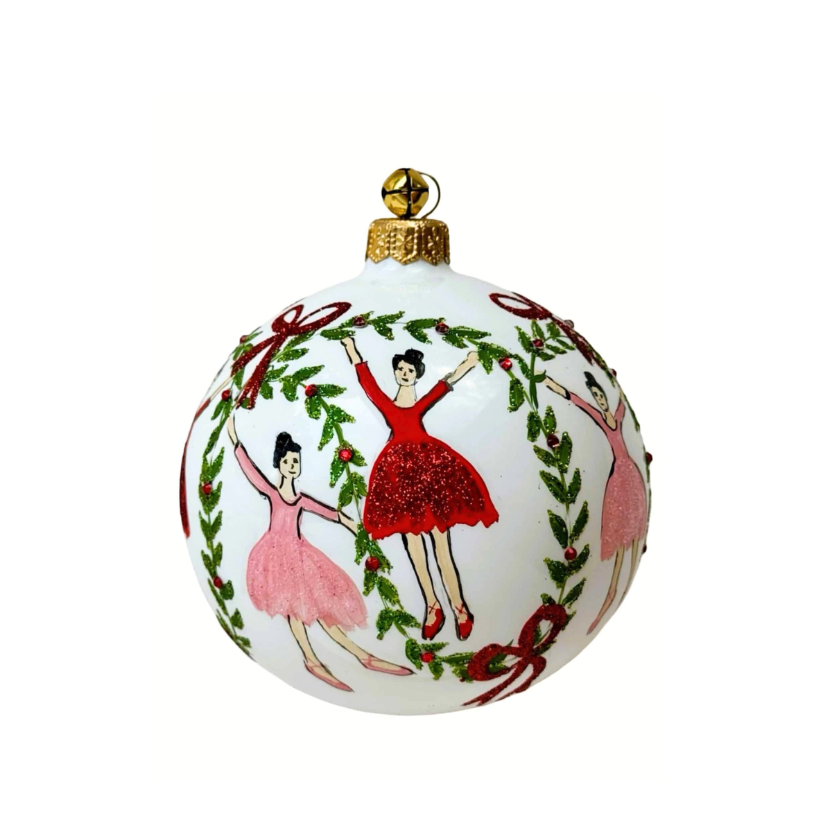 Jingle Nog Tiny Dancer Polish Glass Ornament