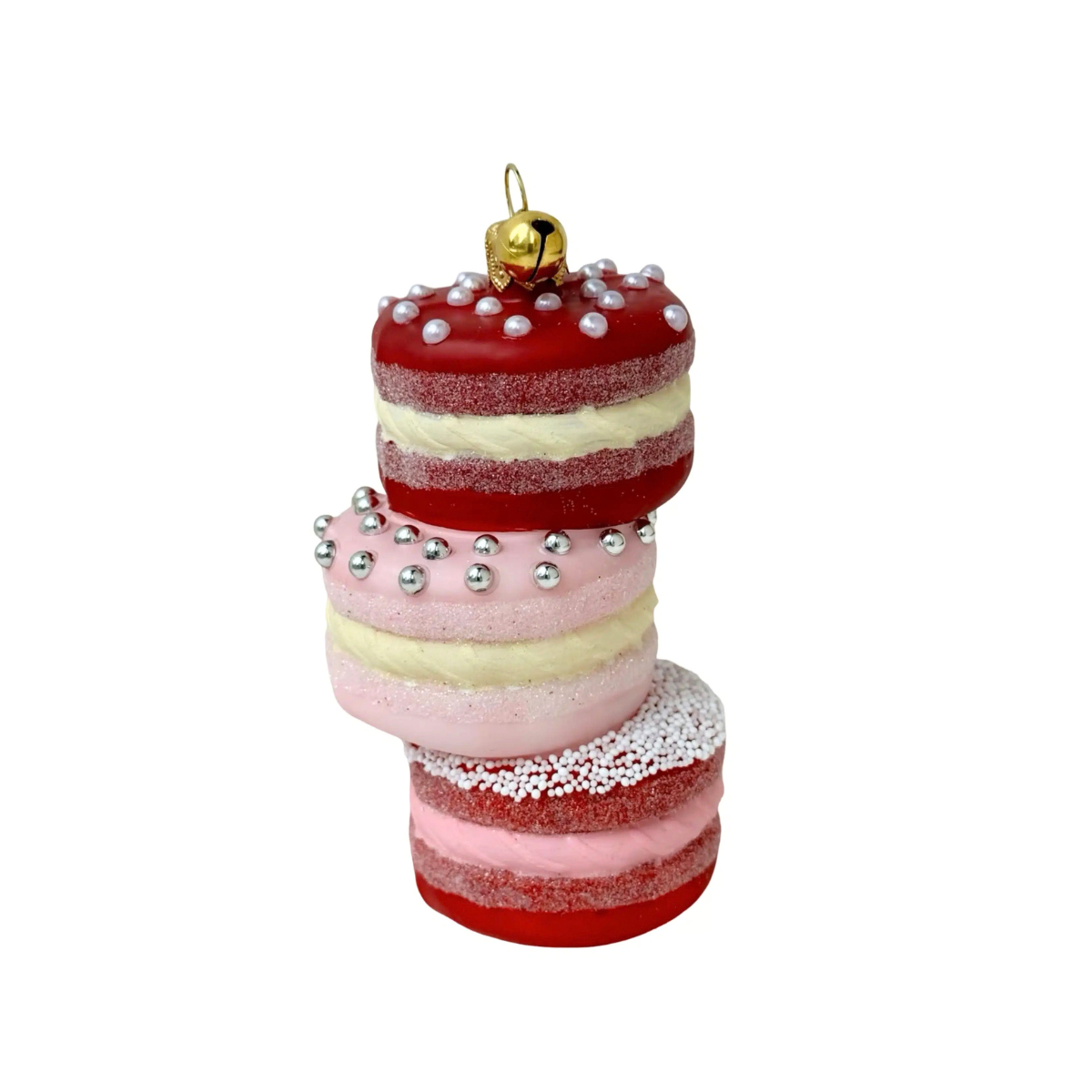 Jingle Nog Merry Macarons Polish Glass Ornament
