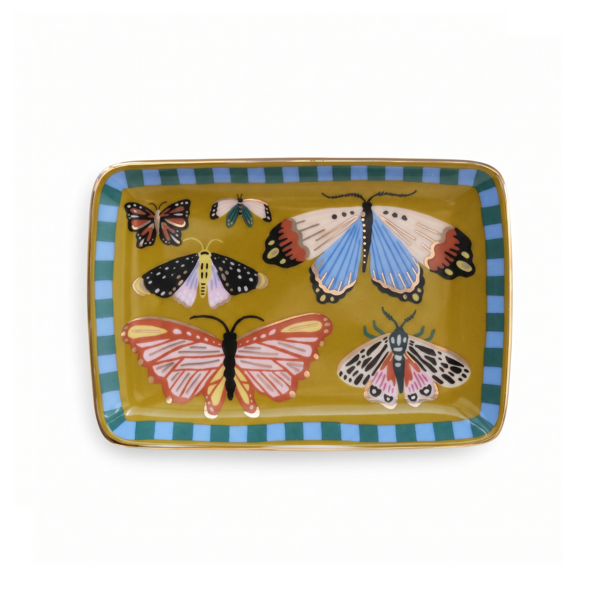 Butterflies Porcelain Trinket Tray