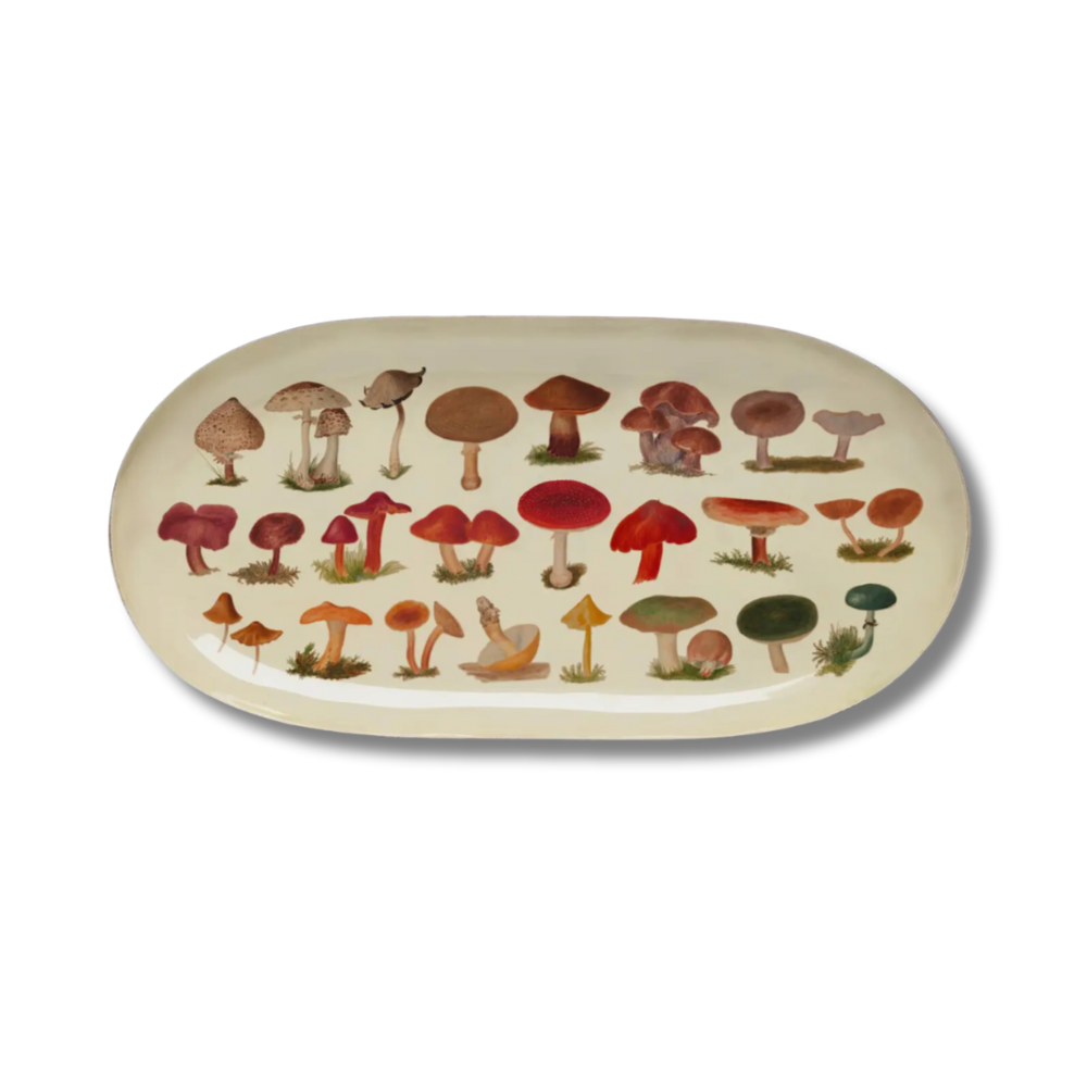 Fungi Oval Enamel Valet Tray