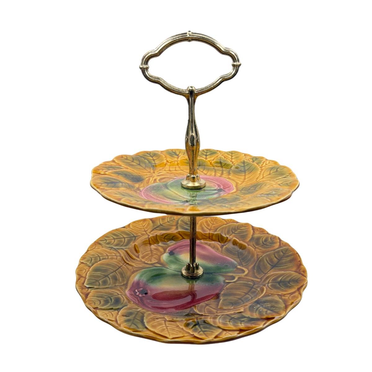 Vintage Sarreguemines Two-Tiered Server
