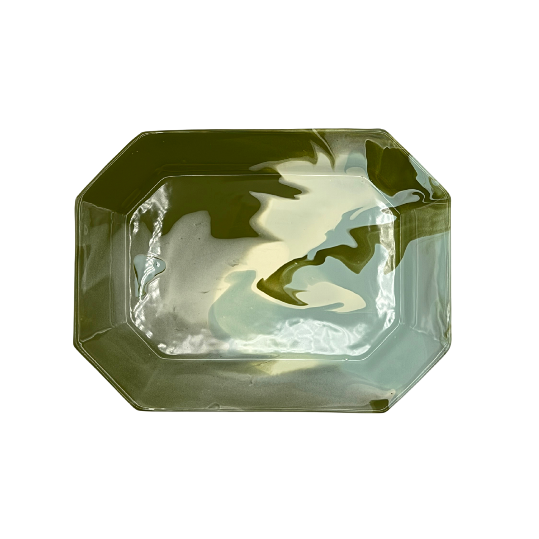 Paul Schneider Octagon Tray, Geode Green/Blue