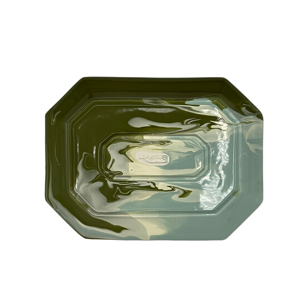 Paul Schneider Octagon Tray, Geode Green/Blue