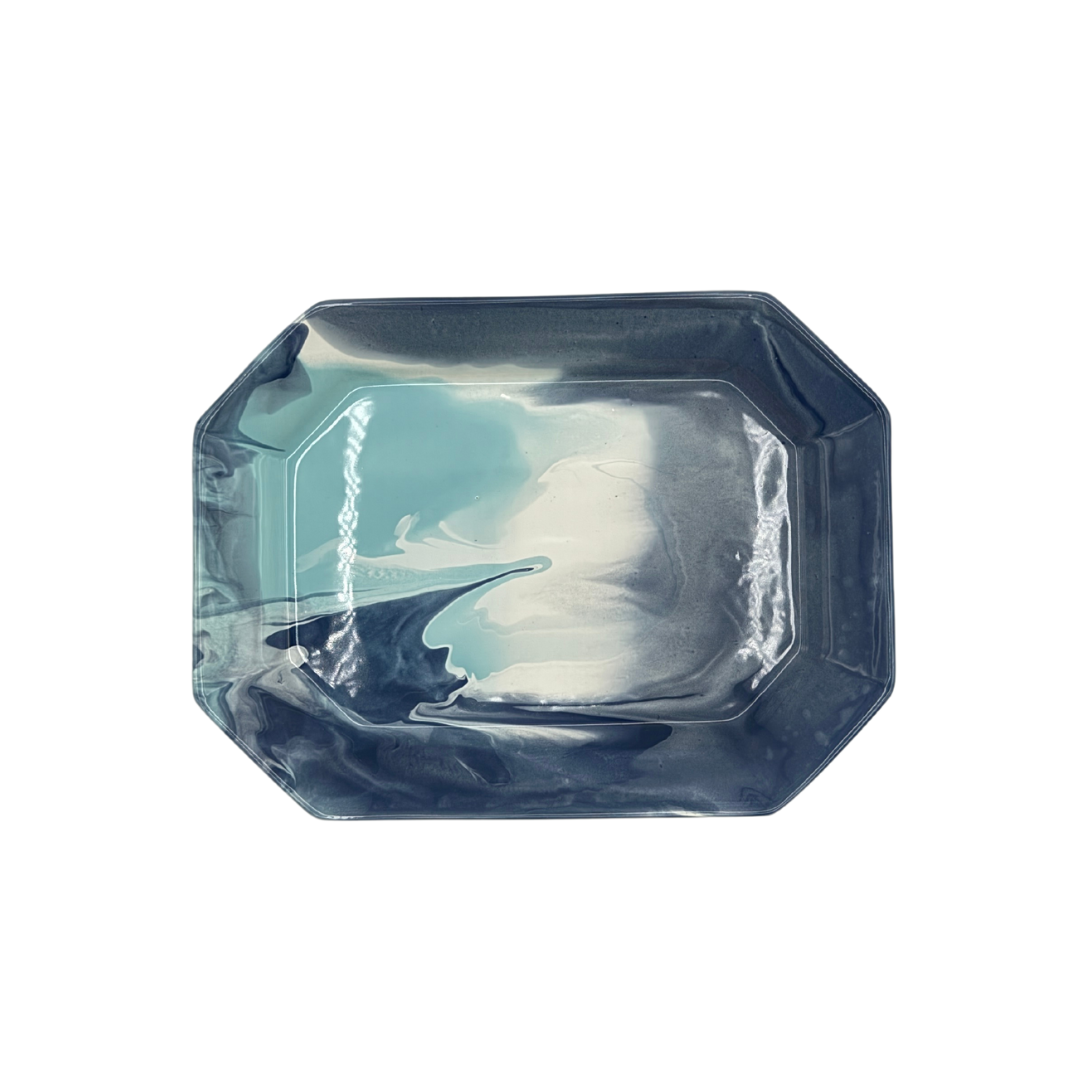 Paul Schneider Octagon Tray, Geode Blues