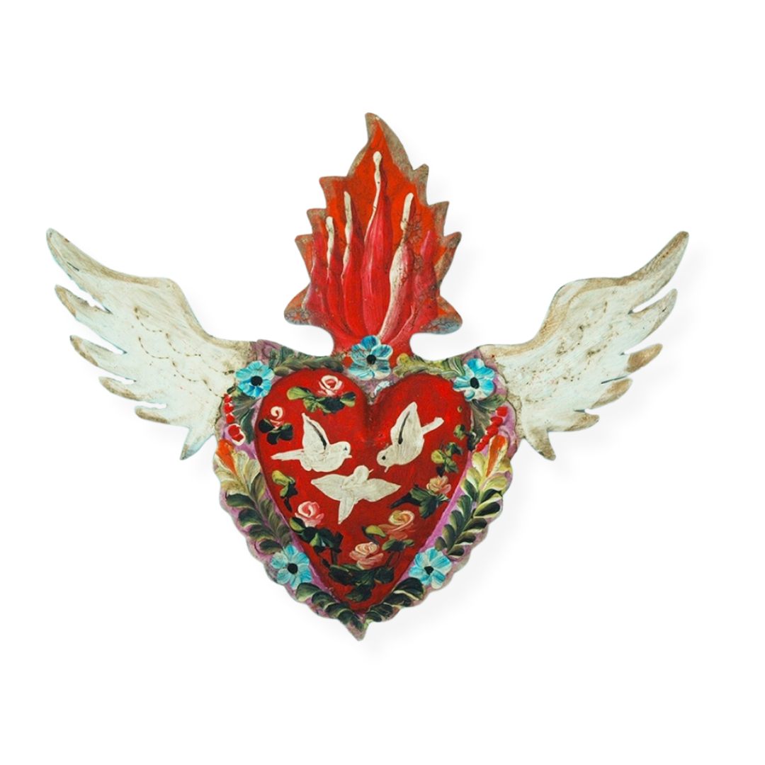 Hand-painted Tin Heart