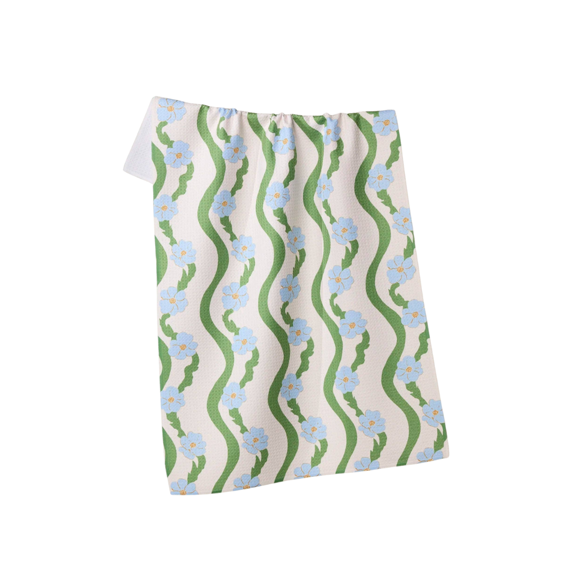 Wavy Flowers Tea Towel