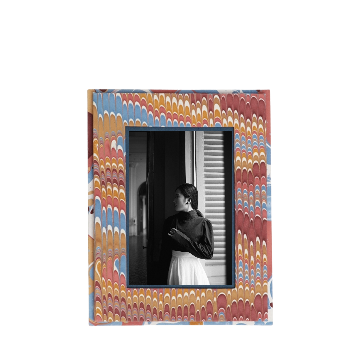 Cotsley Marbled Paper Frame, Desert Multi