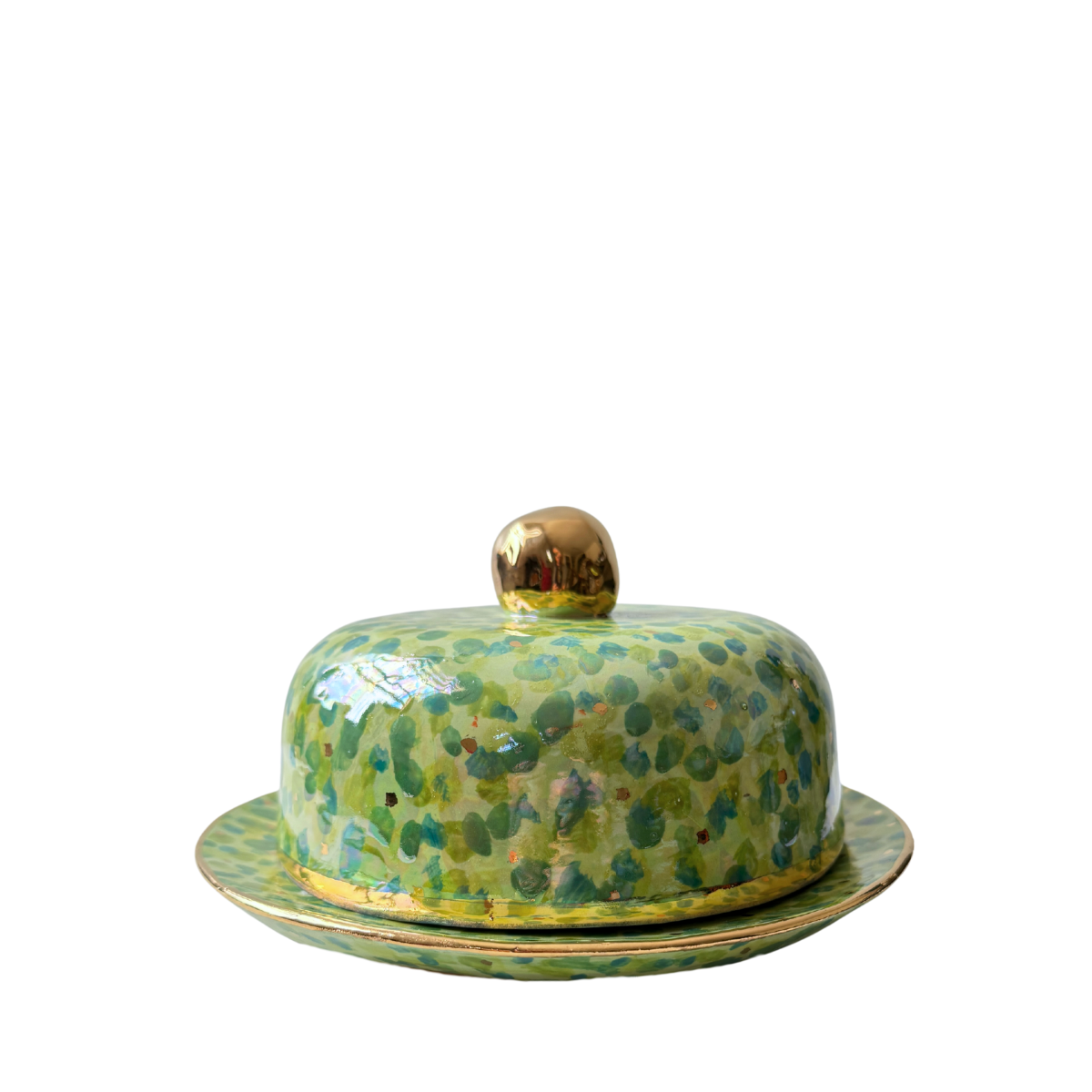 Mary Rose Young Butter Dish, Green