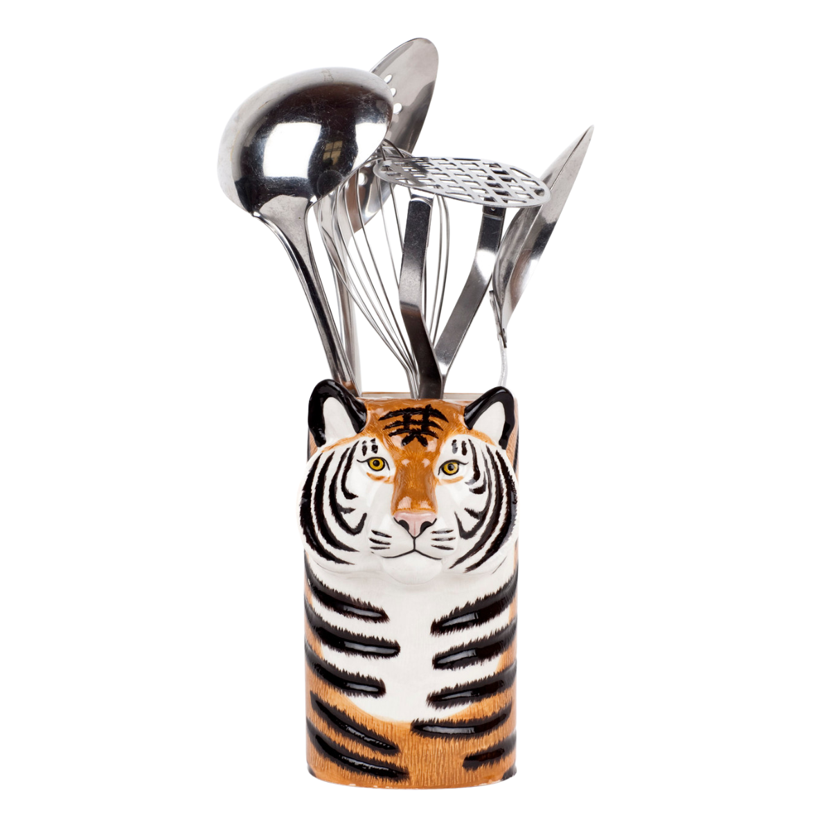 Quail Ceramics Tiger Utensil Pot