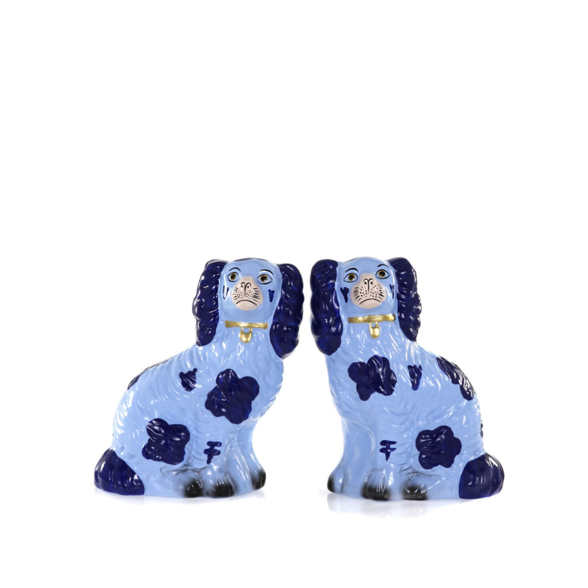 Small Light Blue Spaniels, Pair