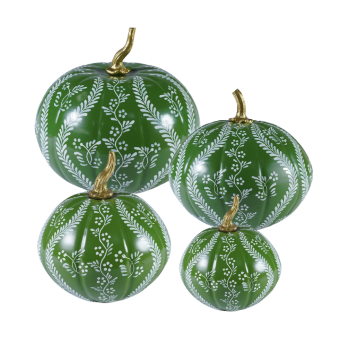 Whitney Green Pumpkin with White Trellis