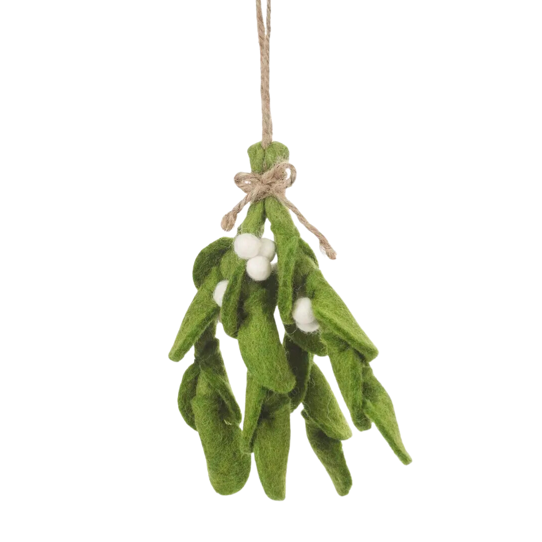 Mistletoe Sprig Felt Ornament