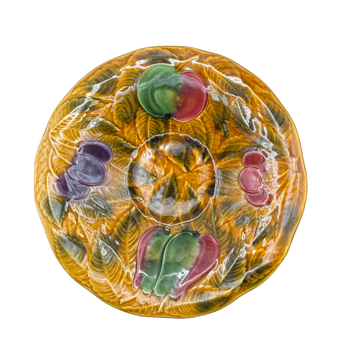 Vintage Sarreguemines Low Serving Bowl