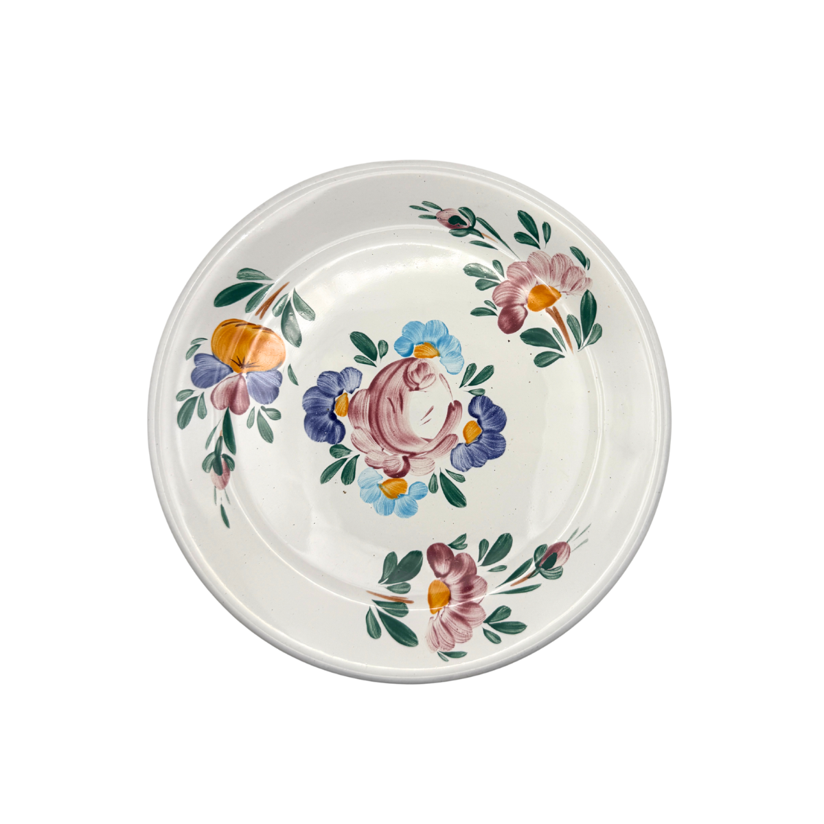 Vintage Handpainted Floral Plate