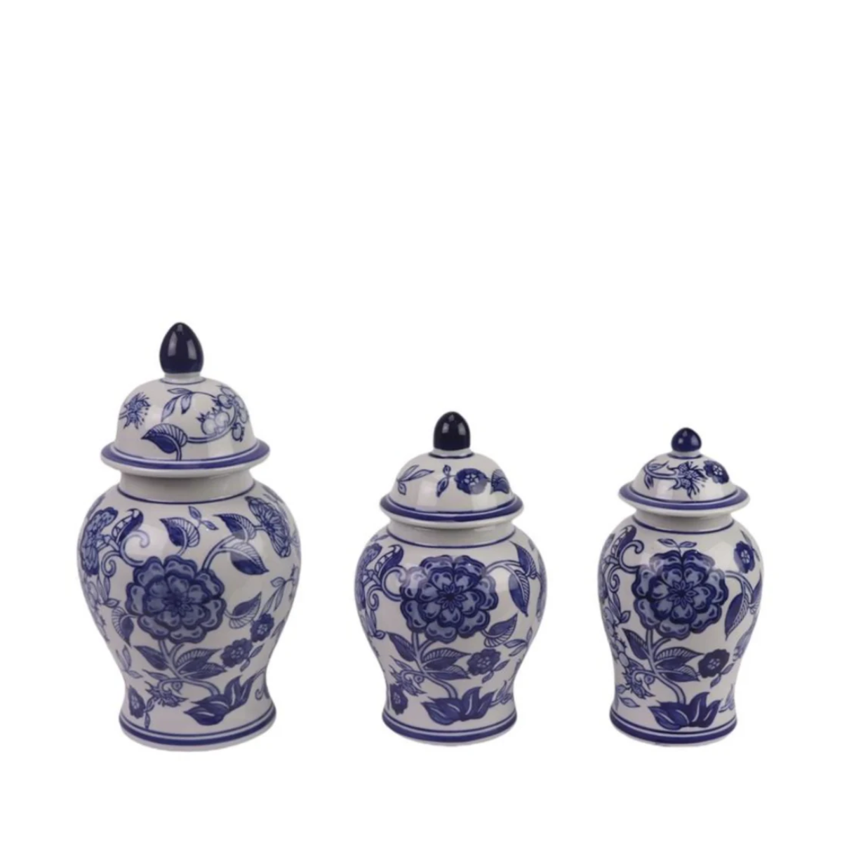 Cranley Blue & White Food Safe Jars, Set of 3