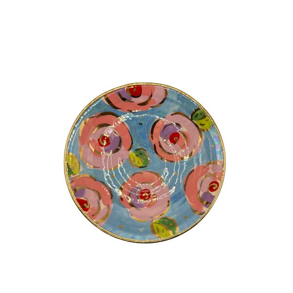 Mary Rose Young Rose Footed Dish, Blue - Hunt and Bloom
