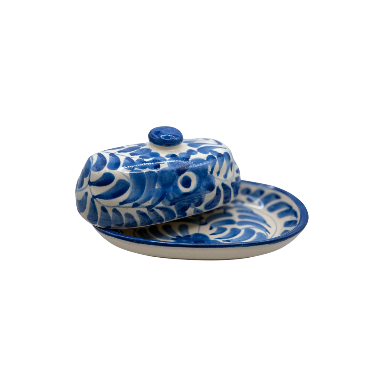 Dos Flores Cornflower Butter Dish