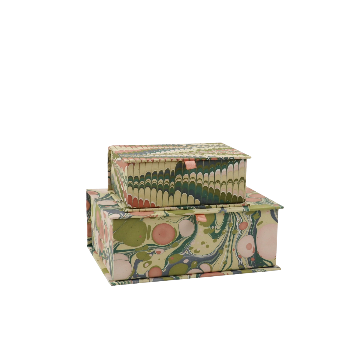 Benoit Boxes, Moss Mix & Splatter, Set of 2