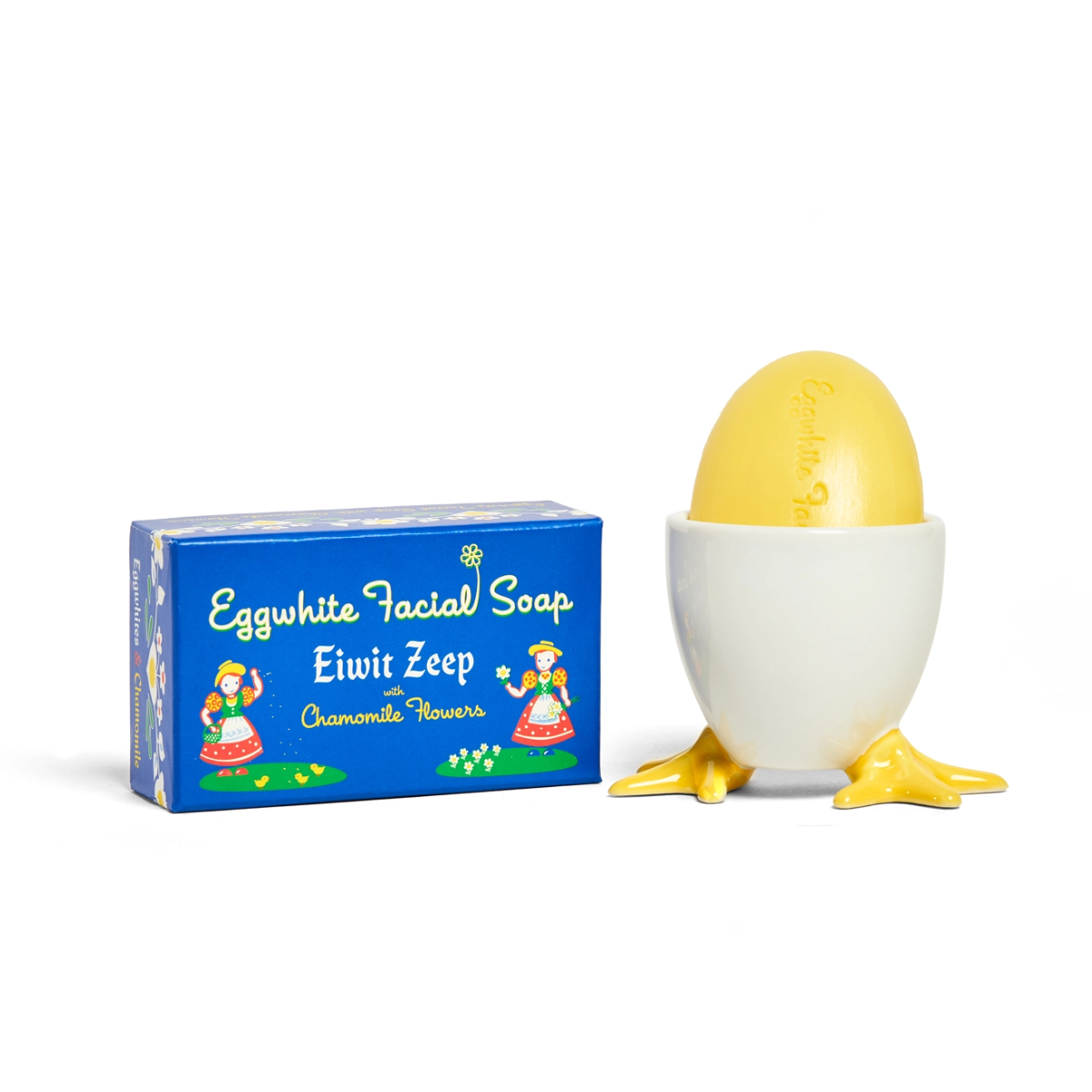 Eggwhite & Chamomile Soap with Egg Cup Dish