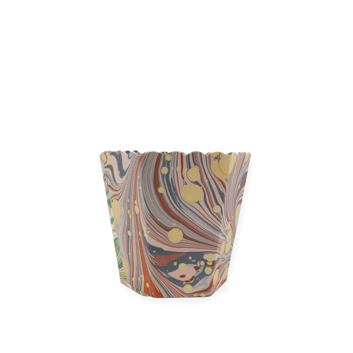 Ixa Scalloped Basket, Desert Splatter