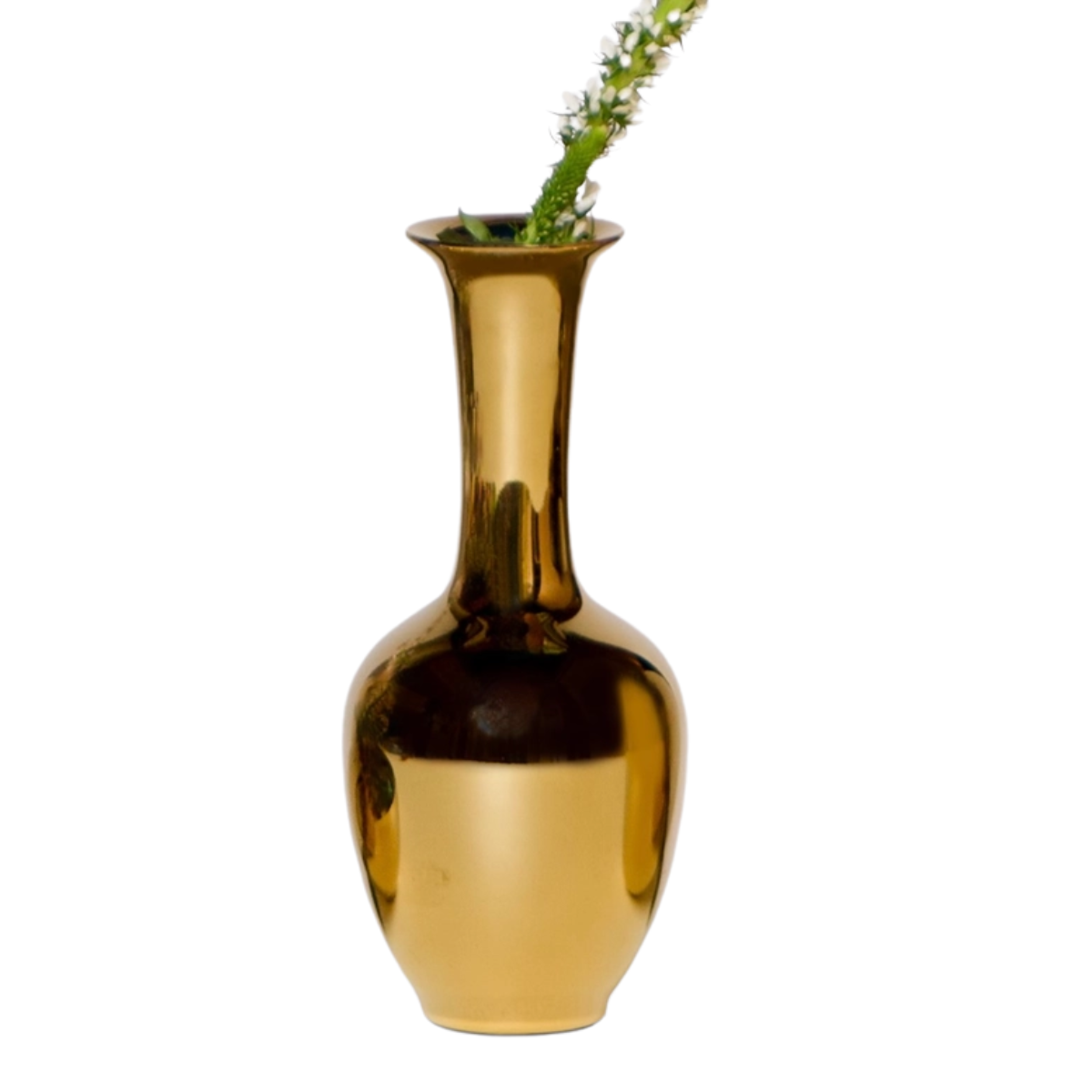 Kaylin Tiny Lotus Bud Vase, Shiny Gold