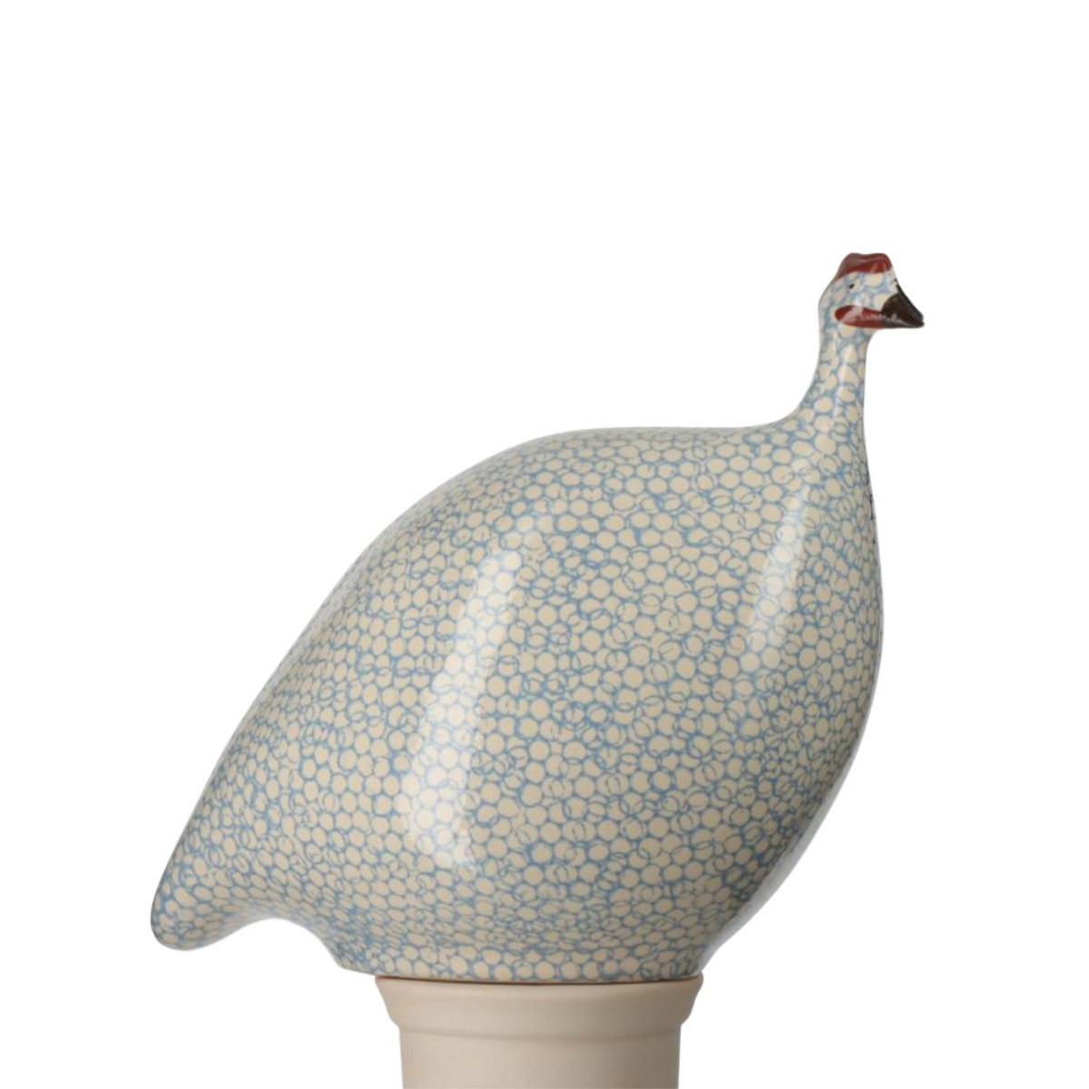 Speckled White & Lavender Blue Guinea Hen, Large