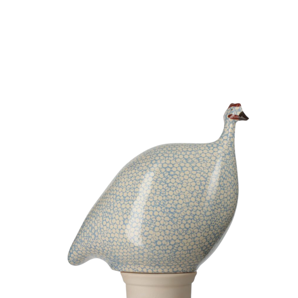 Speckled White & Lavender Blue Guinea Hen, Medium