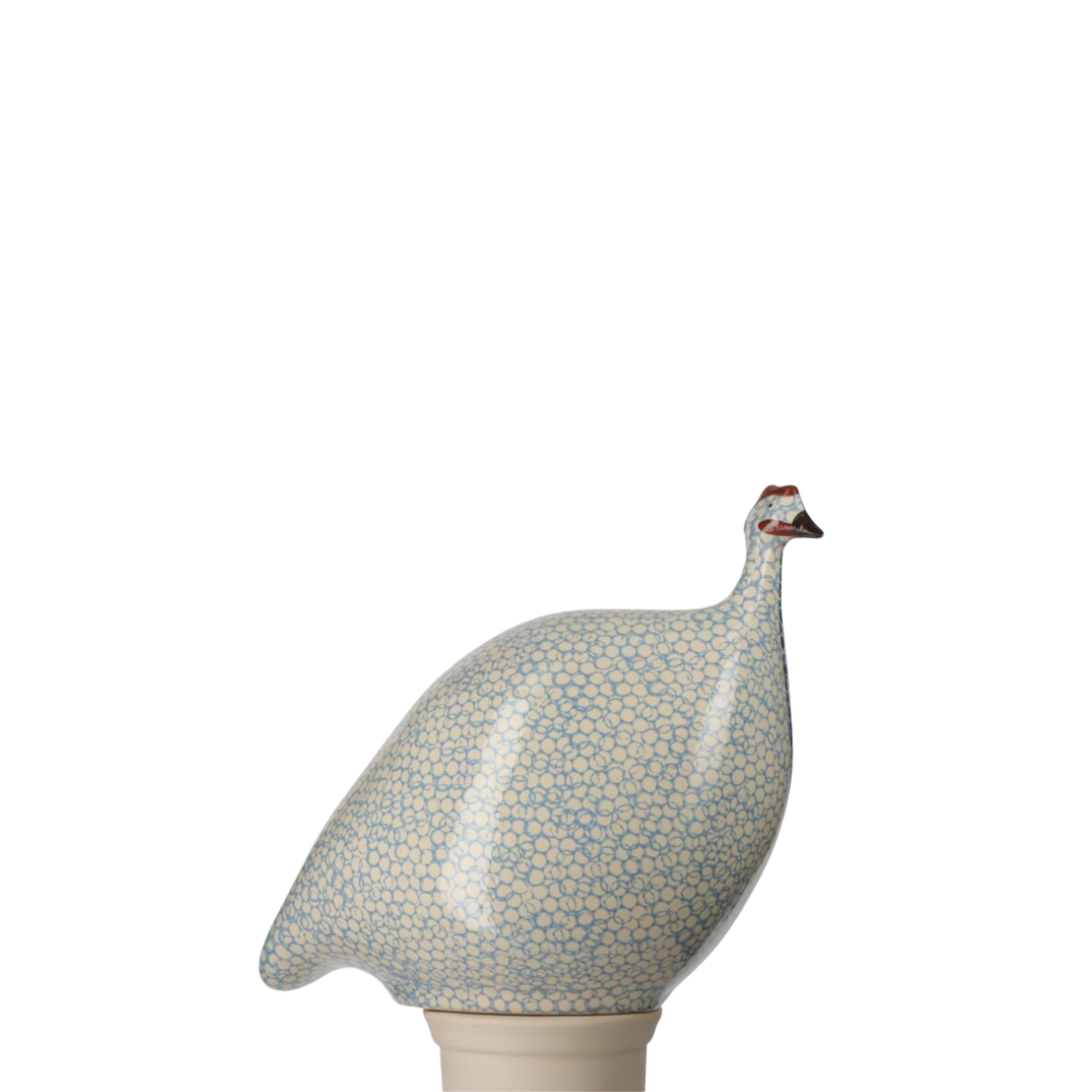 Speckled White & Lavender Blue Guinea Hen, Small
