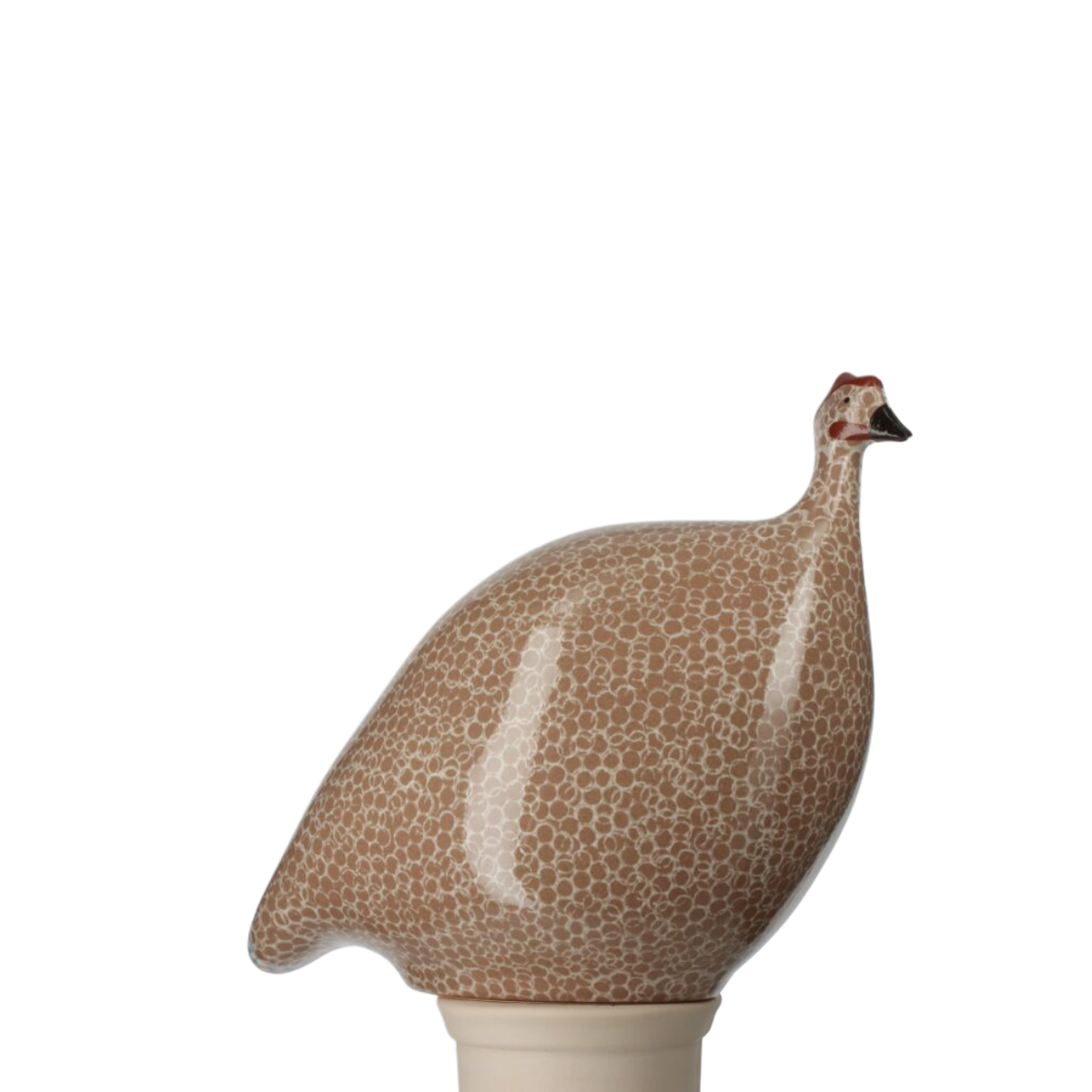 Speckled Brown & White Guinea Hen, Medium