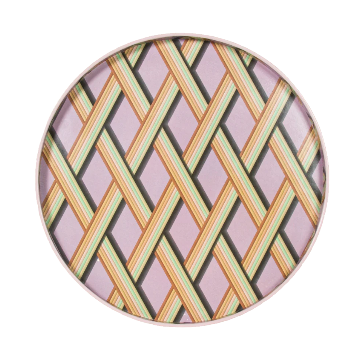 Bridie Hall Large Trellis Tray in Mauve