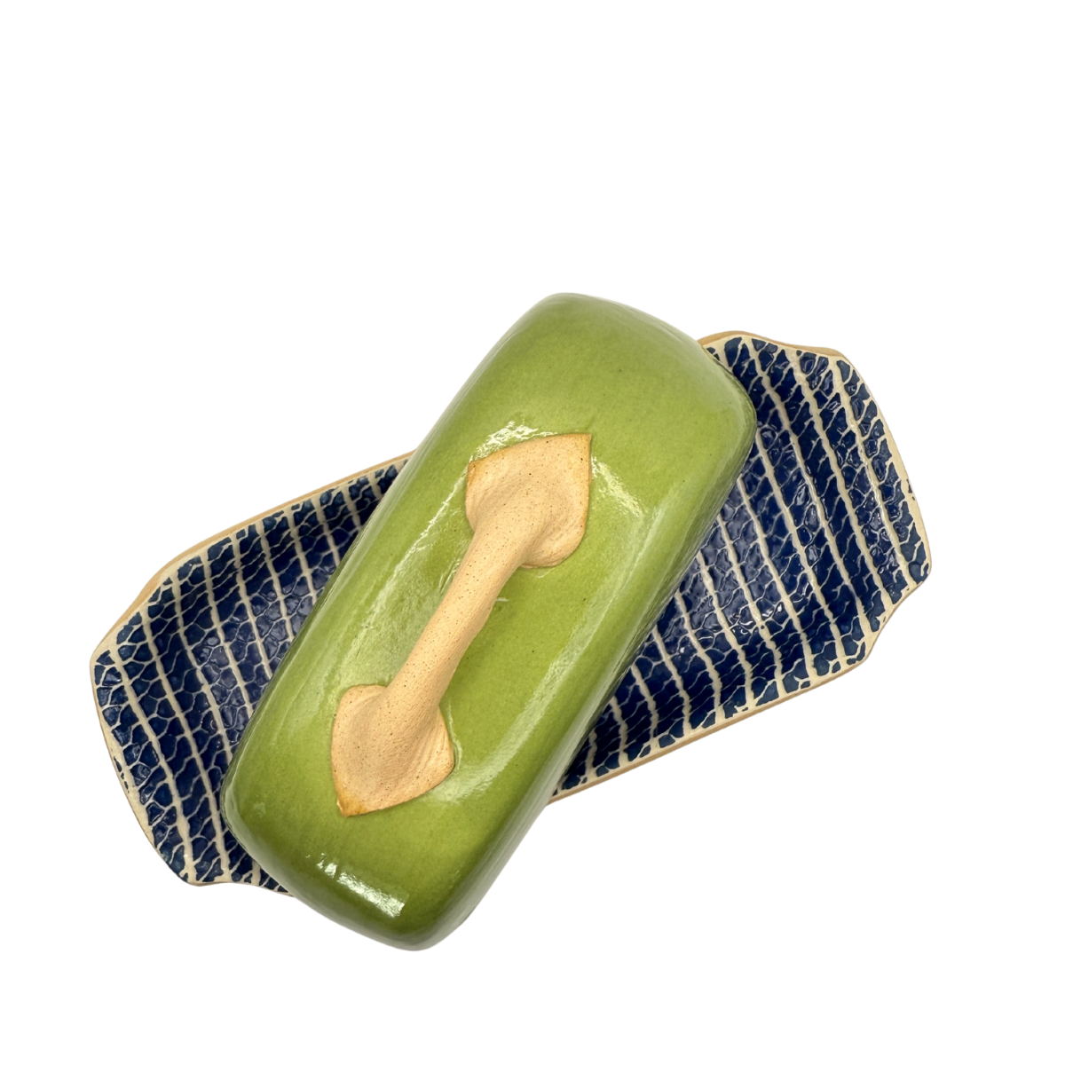 Terrafirma Butter Dish, Citrus & Cobalt
