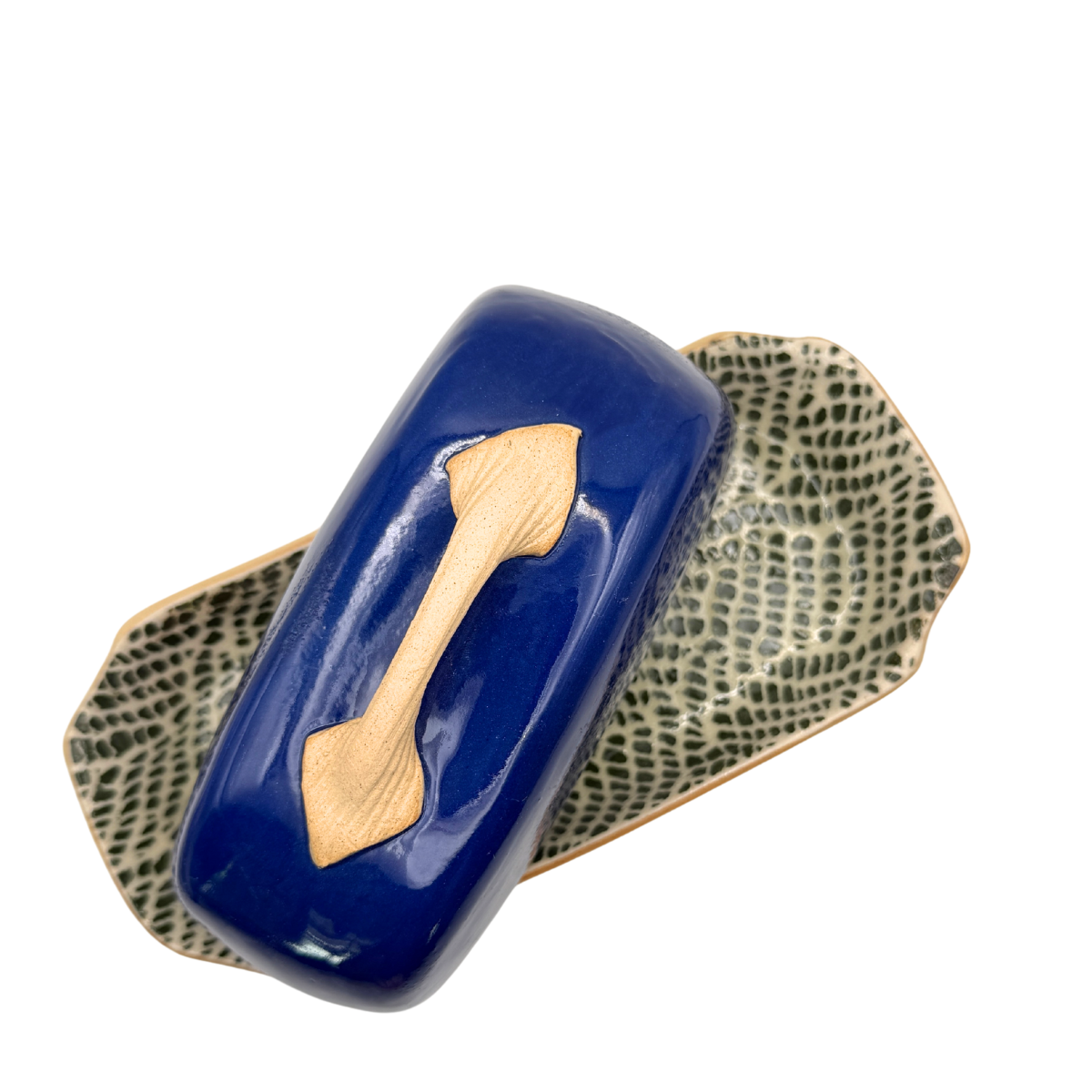 Terrafirma Butter Dish, Cobalt & Pine