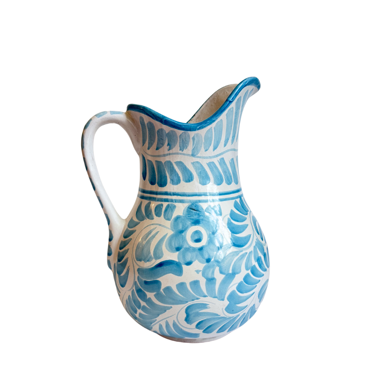 Dos Flores Pitcher, Turquoise