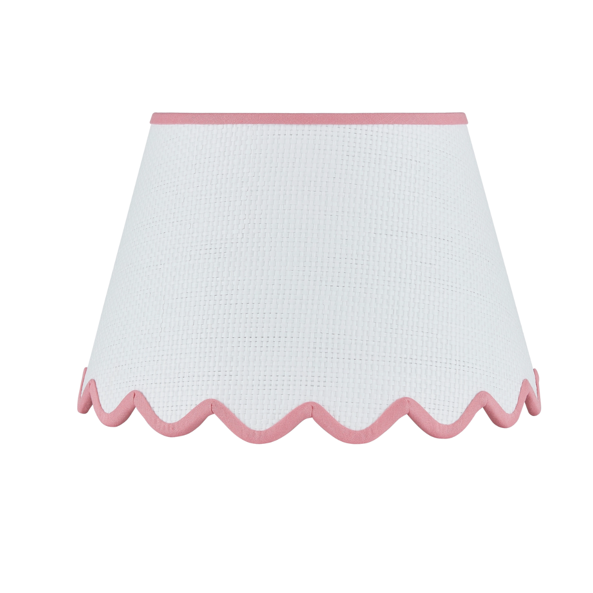 Jaylyn Scalloped Lamp Shade, Pink Band