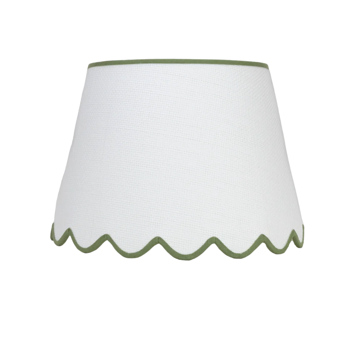 Jaylyn Scalloped Lamp Shade, Green Band