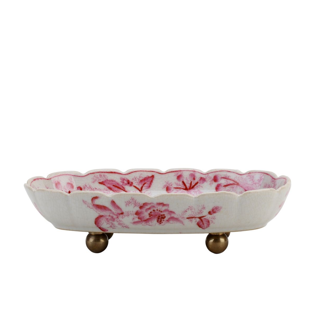 Jillian Footed Dish, Pink