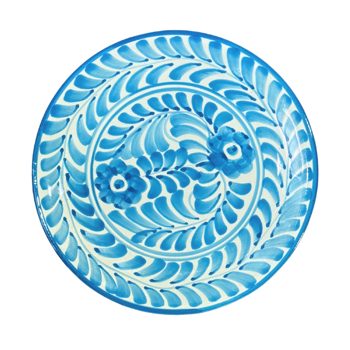 Dos Flores Dinner Plate, Blue