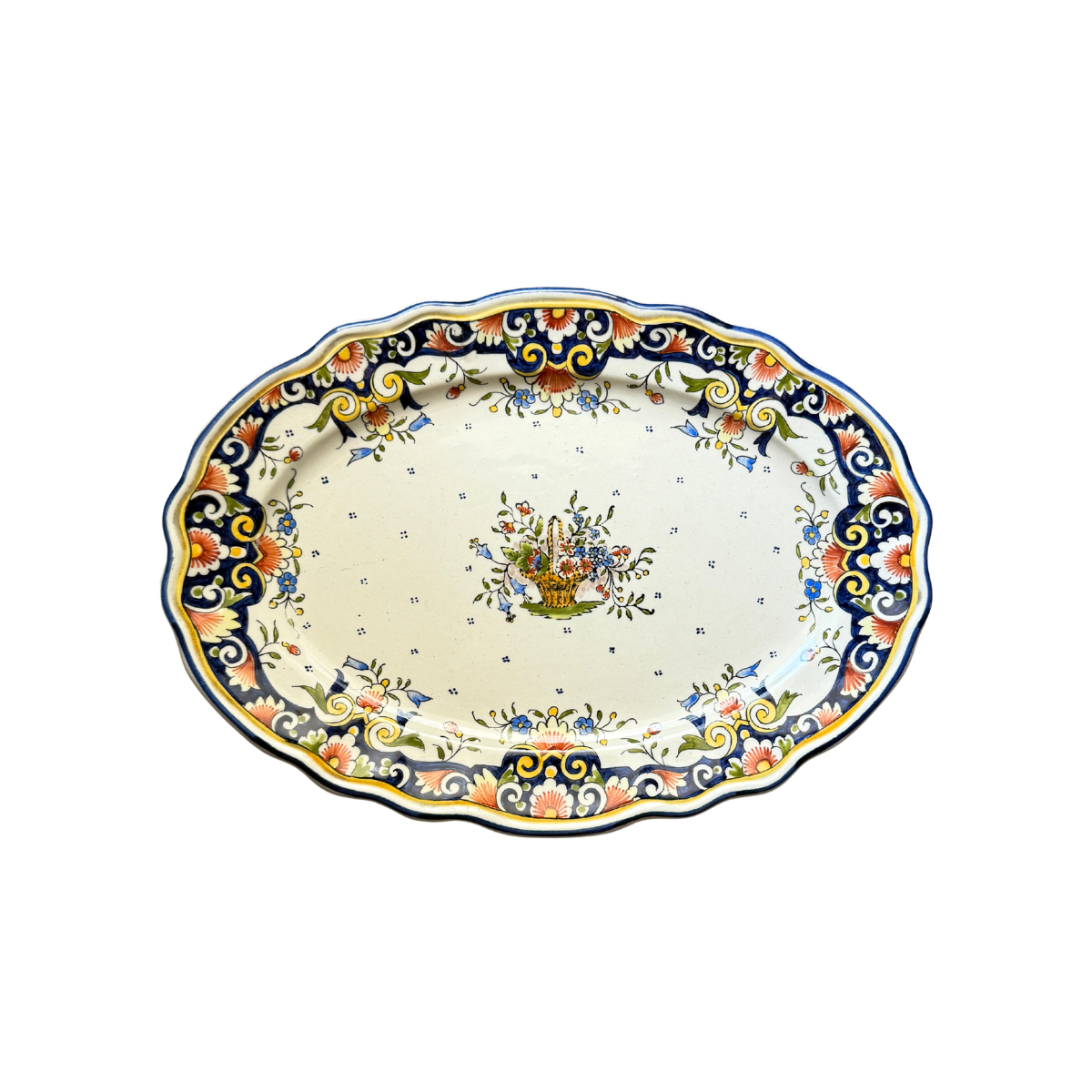 Vintage Hand Painted French Platter