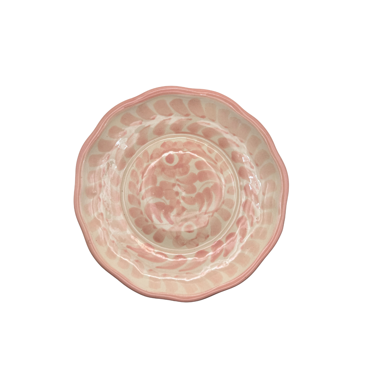 Dos Flores Scalloped Salad Plate, Blush